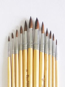 Professionnel long manche en bois pinceau aquarelle <span class=keywords><strong>cheval</strong></span> cheveux pinceaux - Product Image 3