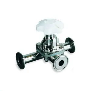 Manual 3 way diaphragm valve pneumatic diaphragm valve