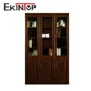 Mdf wooden library modern bookcase designs