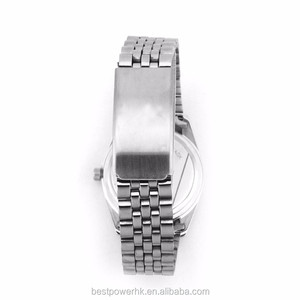 Rollex style waterproof function diamond silver dial alloy case stainless bracelet couple watch - Product Image 4