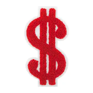 Grote Cool Chenille Dollar Symbool Shirt Patch