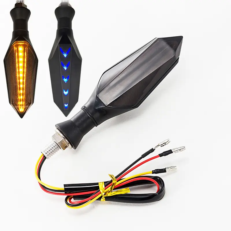 Modified Auto Accessories Factory 2pcs Set 12LED Turn Signals Indicator Amber Blue Light for motorcycle led fog light