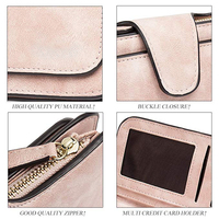 Dompet untuk Wanita Kulit Desainer Bifold Panjang Wanita Kartu Kredit Pemegang Organizer Wanita Clutch