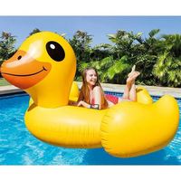 INTEX 56286 Nouveau design Mega Yellow Duck Island, flotteur gonflable en forme de canard pour piscine, tapis flottant pour sports nautiques