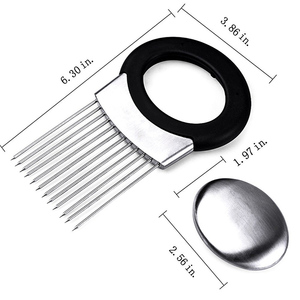 Supporto per Cipolle in Acciaio Inossidabile per Affettare Frutta e Verdura - Product Image 2