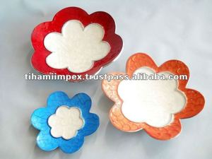 Bols de service en métal en Aluminium avec plateau poli brillant bols de cuisine et de table décoratifs - Product Image 2