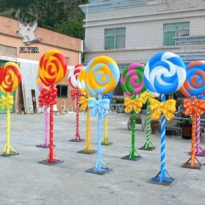 Party Event Decoration <strong>Large</strong> Fiberglass <strong>Lollipop</strong> and Candy Cane Sculpture - Product Image 6