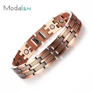 Modalen Man Pain Relief Pure Copper Health Blood Pressure Custom Magnetic Bracelet