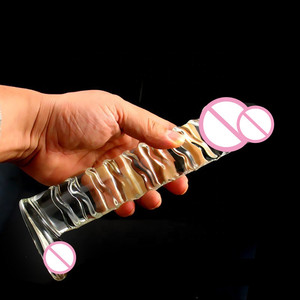 <span class=keywords><strong>Sex</strong></span> Spielzeug 25CM Glas Cock Kristall Dildo Transparente Penis Für Masturbation