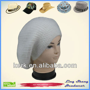 Angora and worsted knitted hat hat Angora rabbit price tissues fedora hats Cup, LSA46 - Product Image 1