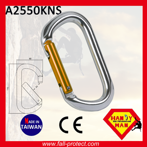 25KN ที่มีใบรับรอง CE O ประเภทสำหรับกีฬาป่าคาราบิเนอร์อลูมิเนียม - Product Image 3