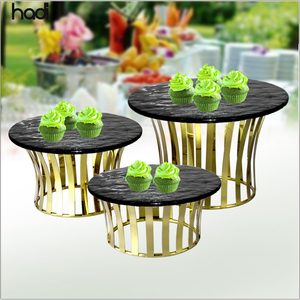China hadi catering restaurante decoraciones dorado soportes de exhibición de alimentos elevador de lujo hadi buffet <span class=keywords><strong>riser</strong></span> inoxidable - Product Image 3