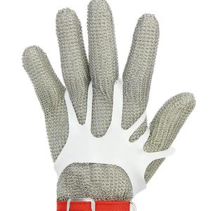 Gants de sécurité de travail de boucher à anneau soudé en acier inoxydable résistant aux coupures - Product Image 6