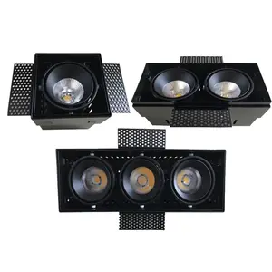 3x12 w ayarlanabilir açı ızgara trimless led downlight gömme 36 w