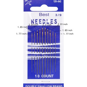 Aiguilles à œil en or, outil de point à main, épingles de point de croix de Bodkin/aiguilles à main de broderie avec queue en or 10 pièces - Product Image 5