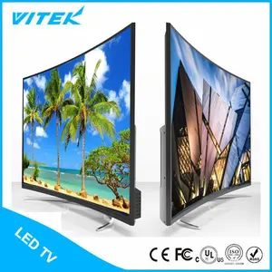 Vitek Alibaba 2017 caliente grande TV nuevos productos 55 65 pulgadas LED TV curvo UHD proveedor al por mayor