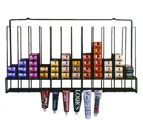 Hair Color metal display racks for spray cans Display Rack hair color tube organizer Salon Hair Color Tube Storage Rack