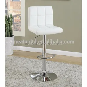 Современный черный обеденный стул из искусственной кожи с регулируемой высотой, поворотный барный стул, стул с подставкой