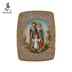 Artesanía de resina de <span class=keywords><strong>la</strong></span> Última <span class=keywords><strong>Cena</strong></span> de <span class=keywords><strong>La</strong></span> Sagrada Familia de 16,5 pulgadas para decoración navideña del hogar - Product Image 3