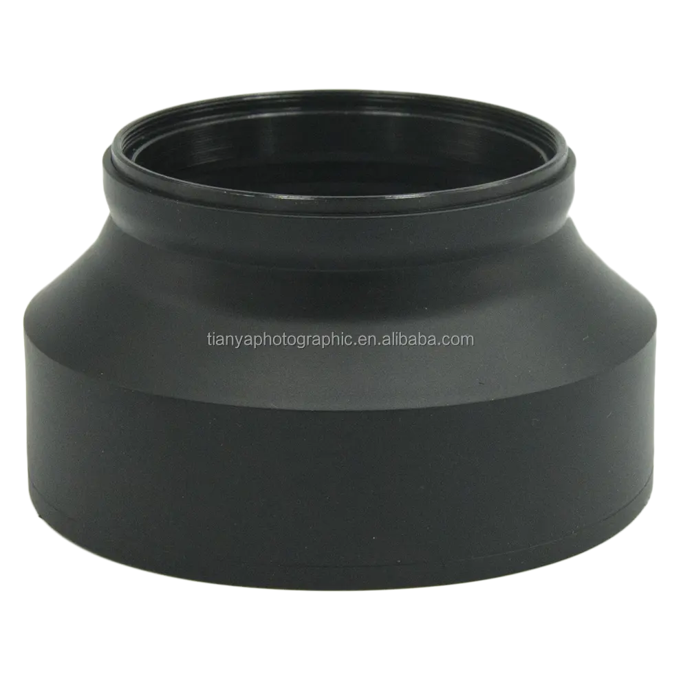 Three function 3 in1 collapsible rubber lens hood for digital camera