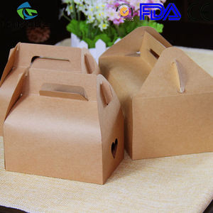 Popolare carta Kraft patatine fritte tazze da portare via scatola di cartone Pizza insalata pane scatola con manico logo Design personalizzato - Product Image 6