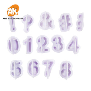 AK Fondant Tools Suministros de decoración de pasteles Set 40PCs de alfabeto y número Set Cookie Cutter Fondant Cutter Set - Product Image 2