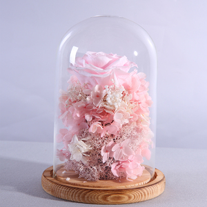 Personalizado Día de San Valentín Regalo romántico Decoración Rosa preservada en cúpula de cristal 3 Gran Príncipe Ramo de flores eternas - Product Image 6