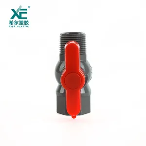 Plastic Valve Manufacture Experienced Factory Free Sample Durable Irrigation Plastic Red Handle 3/4" Pvc MF Ball Valve