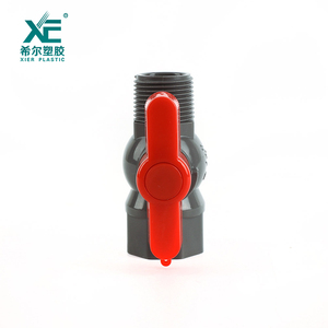 Nhà máy có kinh nghiệm mẫu miễn phí bền thủy lợi nhựa màu đỏ xử lý 3/4 "PVC MF bóng van - Product Image 5