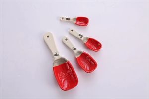 Precio de fábrica de alta calidad Color rojo Mason Cuchara medidora Digital de cerámica de mango corto - Product Image 5