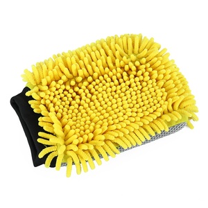 <span class=keywords><strong>Mitaine</strong></span> de lavage de voiture double face jaune Offre Spéciale pour le nettoyage automatique - Product Image 2