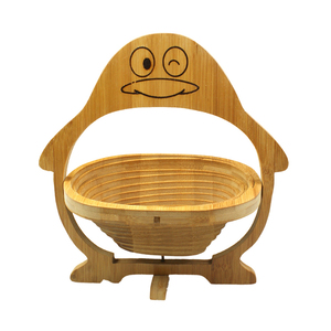Cesto Portaoggetti in Bambù a Forma di Pinguino, Prodotto Biodegradabile Zero Waste, Personalizzazione Laser Gratuita, Spedizione Rapida, per Promozioni - Product Image 2