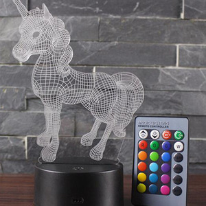 Mágico grupo ilusión óptica 7 colores cambiantes estilo USB Visual 3D LED luz de <span class=keywords><strong>la</strong></span> noche lámpara de mesa para niños - Product Image 5