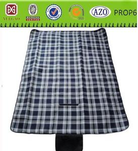 <span class=keywords><strong>Manta</strong></span> de viaje con asa, diseño a rayas, color azul - Product Image 1