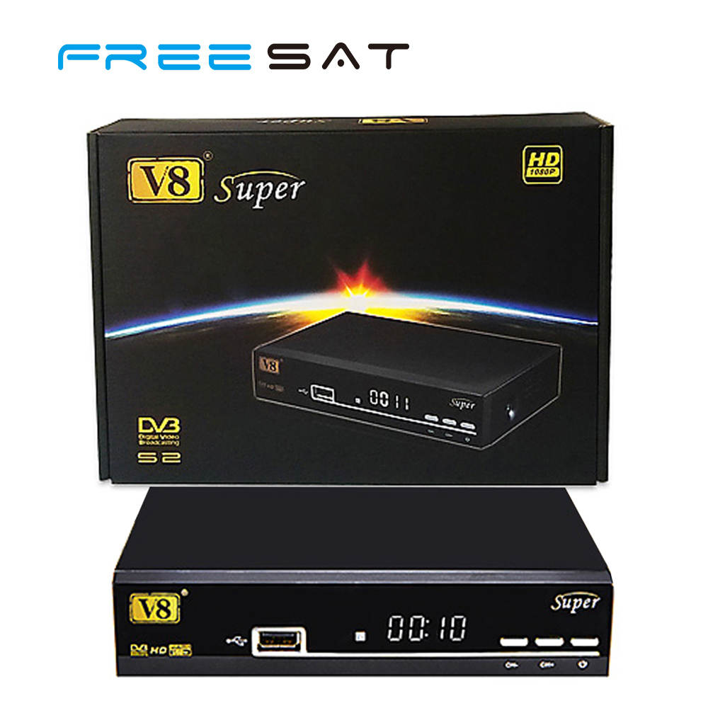 Freesat V8 Súper DVB-S2 IPTV set top box Full HD digital tv receptor de satélite biss clave powervu apoyo