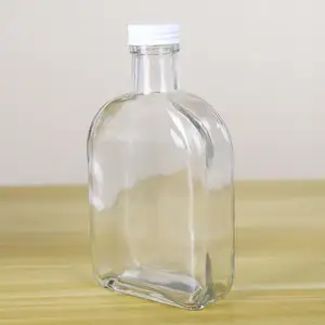 Bán Buôn Pocket Flat Chai Vodka Thủy Tinh Hip Flask 300Ml Thủy Tinh Lạnh Brew Cà Phê Hữu Cơ Kombucha Trà Uống Chai