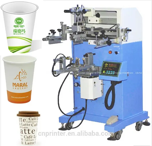 Factory direct supply Of Fast Speed Disposable Paper Cup Cylinder Screen Printer For Beverage Bottle