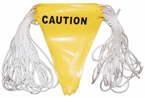 Banderines DE SEGURIDAD triangulares naranjas personalizados, Bandera de advertencia en cuerda resistente - Product Image 6