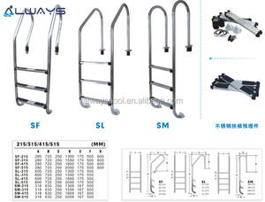Haute Qualité <span class=keywords><strong>Piscine</strong></span> 304/316 <span class=keywords><strong>4</strong></span> <span class=keywords><strong>Marches</strong></span> En Acier Inoxydable Au <span class=keywords><strong>Sol</strong></span> Échelle - Product Image 4