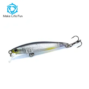 Iscas de peixe duras em plástico, atacado minnow iscas de peixe dura oem 70mm 4.9g