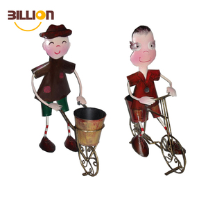 <span class=keywords><strong>Bande</strong></span> <span class=keywords><strong>dessinée</strong></span> Métal Planteurs <span class=keywords><strong>Vélo</strong></span> À La Main Pot De Fleur - Product Image 1