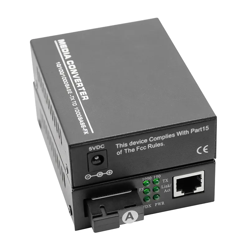 Оптоволоконный медиа-конвертер FTTH 10/100/1000M WDM Gigabit Ethernet