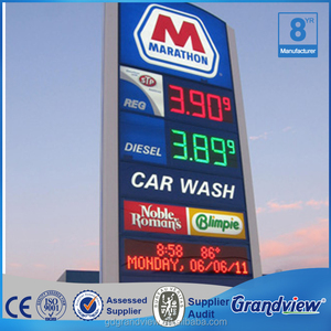 Apoyo rojo/amarillo/verde/blanco precio Digital pantallas venta al por mayor <span class=keywords><strong>de</strong></span> gas al aire libre estación precio firma para - Product Image 3