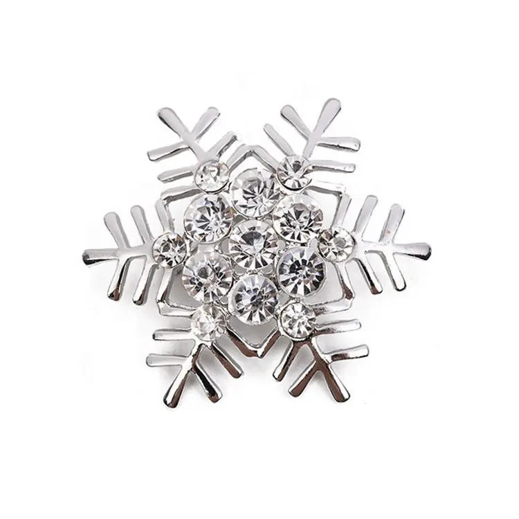 Anéis de guardanapo de natal, anéis brilhantes de neve flor guardanapo atacado NH-26