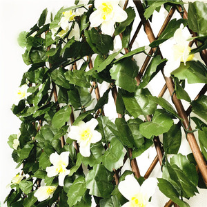 White Flower Instant Privacy UV Stable Outdoor Eco-Friendly Expandable Willow Plastic Artificial Green Ivy <strong>Leaf</strong> Fence <strong>Screen</strong> - Product Image 6