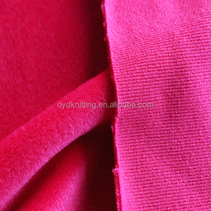 93% Polyester 7% spandex tricot bàn chải màu Trắng Lót/Bên trong/interlining căng Velboa vải - Product Image 3
