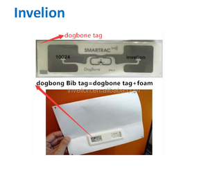 Uhf RFID Smartrac 개본 태그 습식 인레이 임프 몬자 R6 칩 840-960mhz 장거리 RFID 라벨 스티커 애완 동물/코팅 종이 CN;GUA