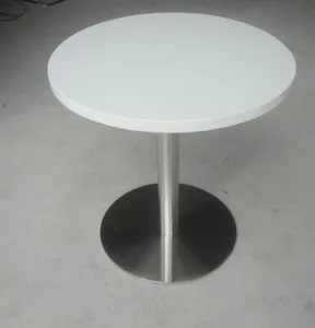 定制小圆形固体表面韩国桌面餐桌与椅子