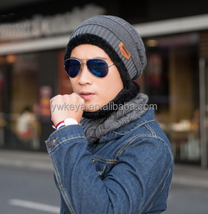 Commercio all'ingrosso Acrilico Morbido di Spessore del Filato di Inverno del Knit Slouchy uomini in pile Beanie Del <span class=keywords><strong>Cappello</strong></span> Della <span class=keywords><strong>Sciarpa</strong></span> <span class=keywords><strong>e</strong></span> Set - Product Image 4