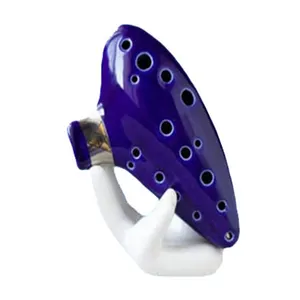 Porcelana ocarina de cerámica con forma personalizada, instrumentos musicales de música, artesanías, 12 agujeros